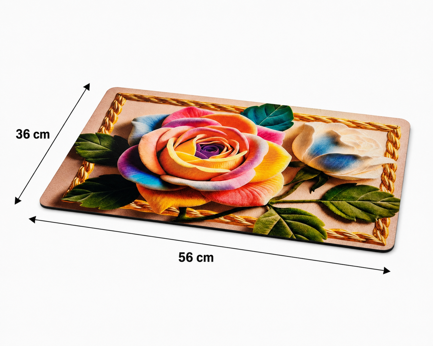 7D Multipurpose Mat – Design 3 | Non-Slip Absorbent Microfiber Rug | 36x56 cm