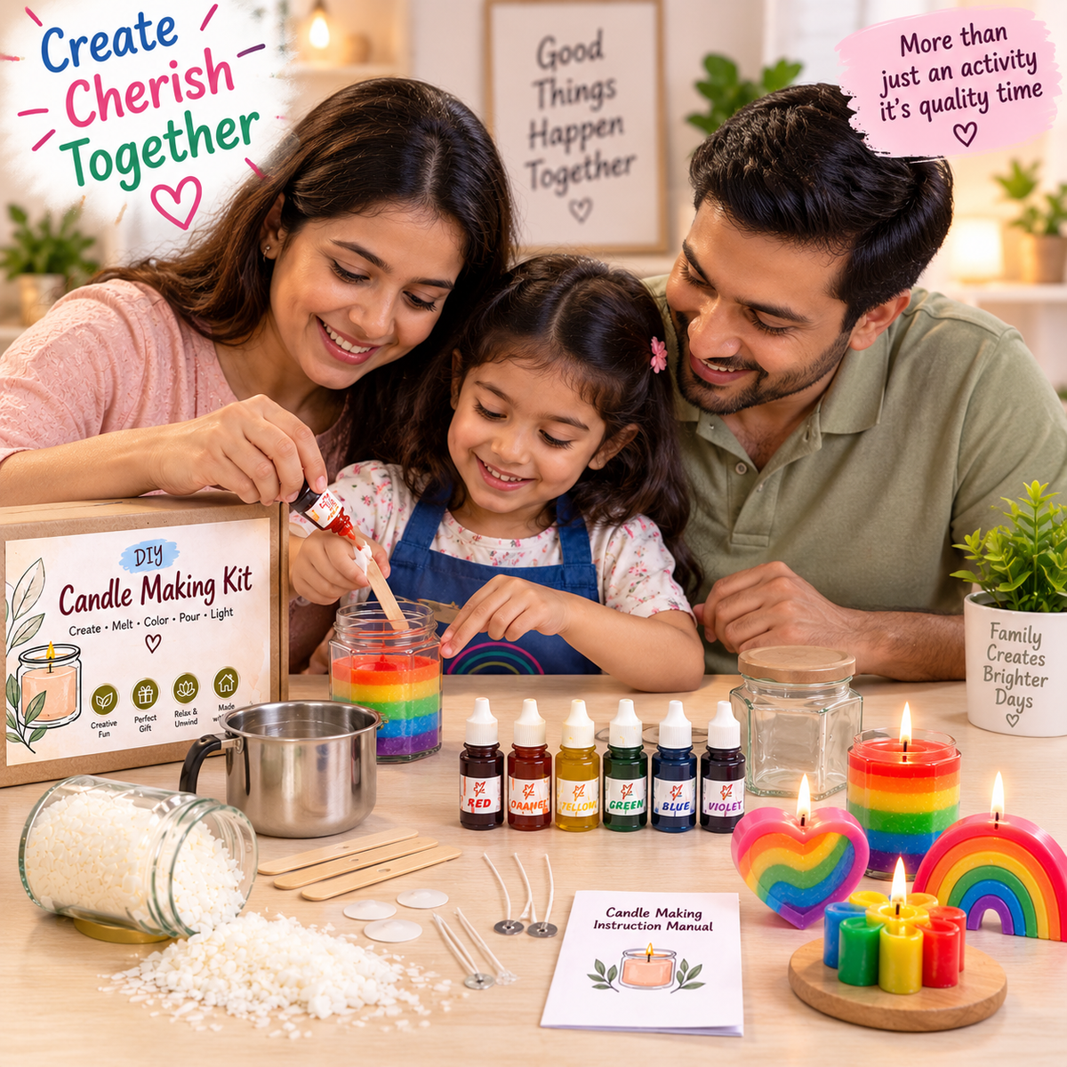 ilearnngrow DIY Rainbow Candle