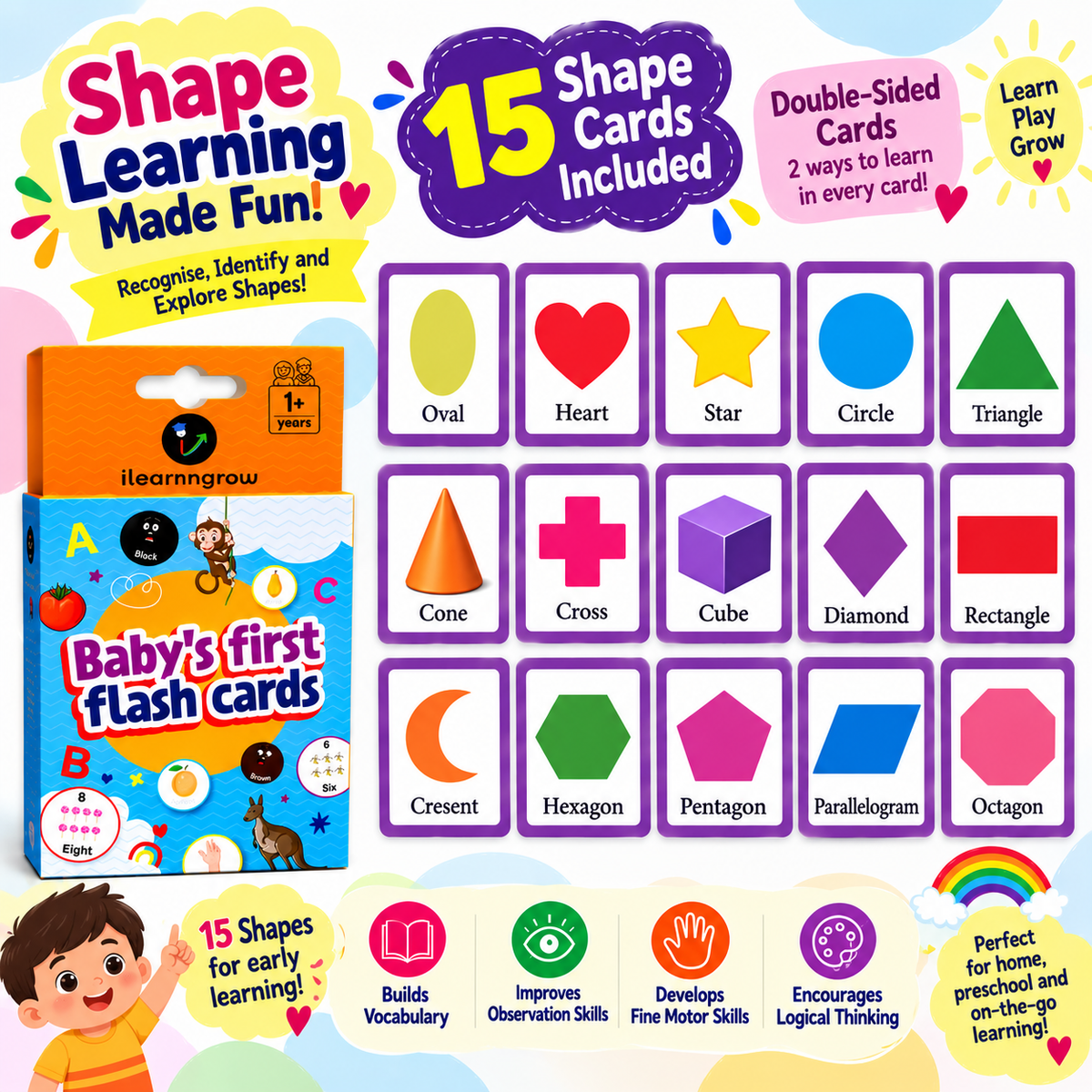 ilearnngrow Shape Flash Card