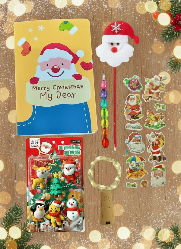 Le Delite Christmas Gifts for Kids- Xmas Goggles with Cork led Light , Unicorn Diary a6 Size Notebook and Pen Ledelite