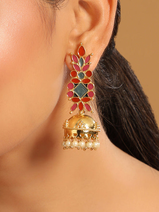 22K Gold-Plated Dome Shaped Jhumka