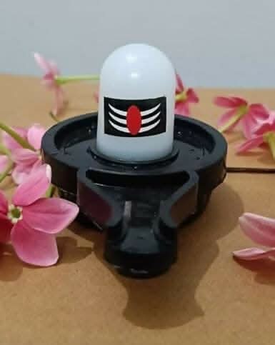 Shiv Linga idol with Water sensor Led Diyas (Brown - Pack of 04) collectivezone