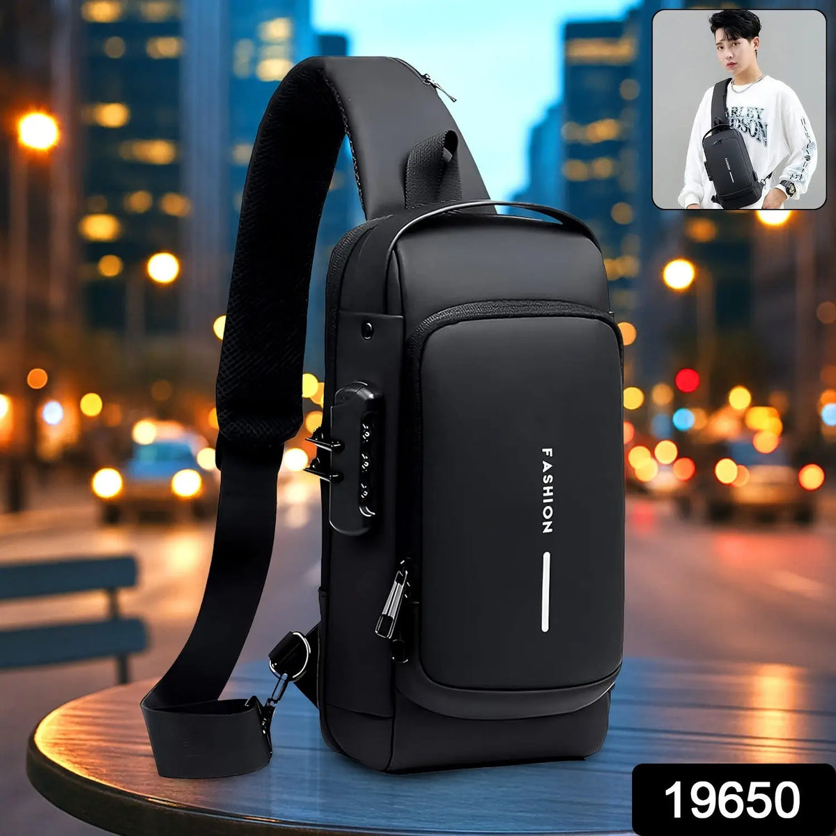 Trendy Anti-theft Crossbody Sling Bag With Usb Charging Port (1 Pc) HP DD