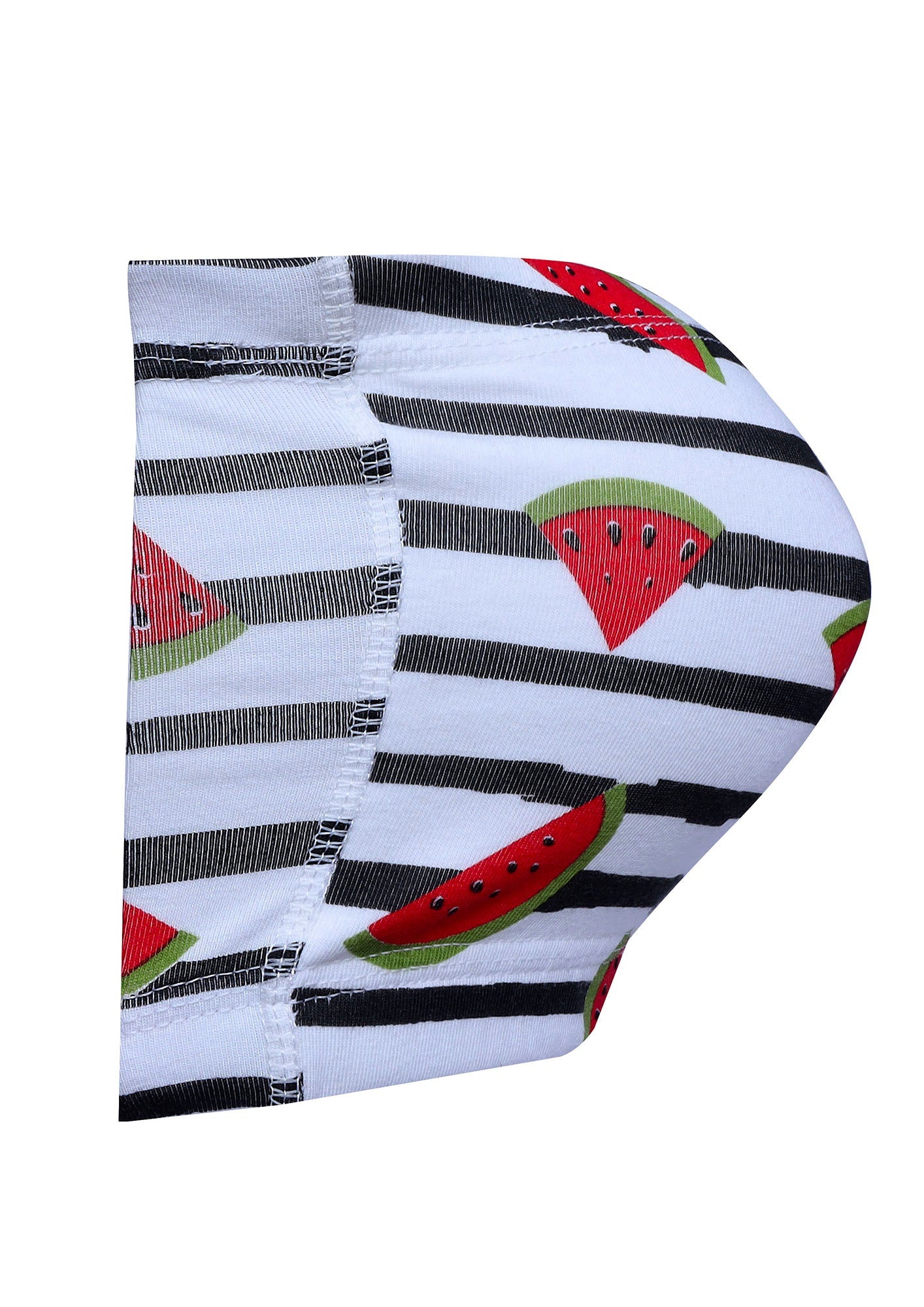 D'chica Essentials Assorted Double-Layer Cotton Tube Bra | Non-Padded Strapless Bra | Red Watermelon Print Bra (Colour-White) Dchica Fashion Lifestyle