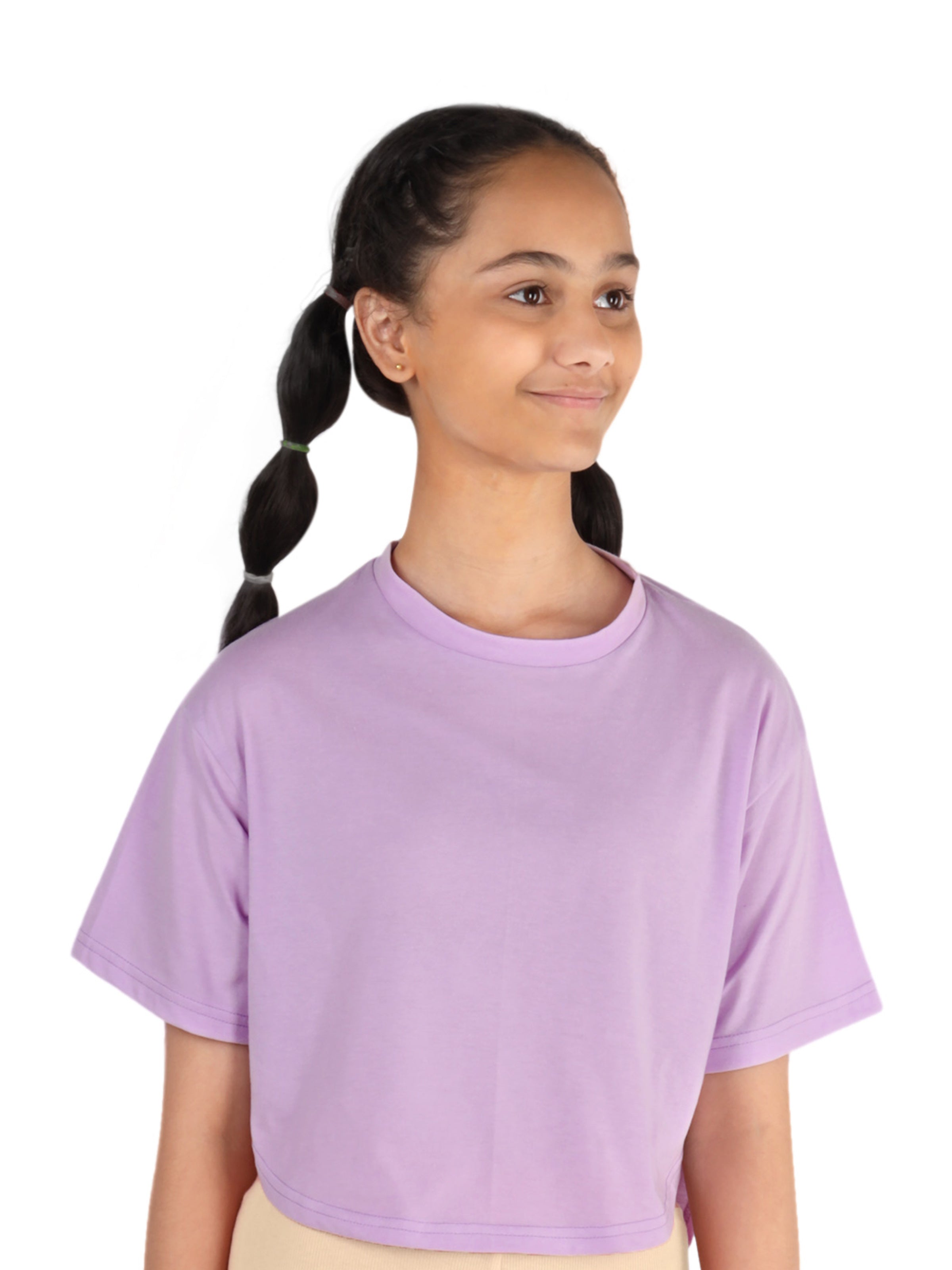 D'chica Essentials Assorted Stylish T-Shirt | Long Back, Short Front Design | Breathable Cotton for Everyday & Sports Wear( Colour purple) Dchica Fashion Lifestyle