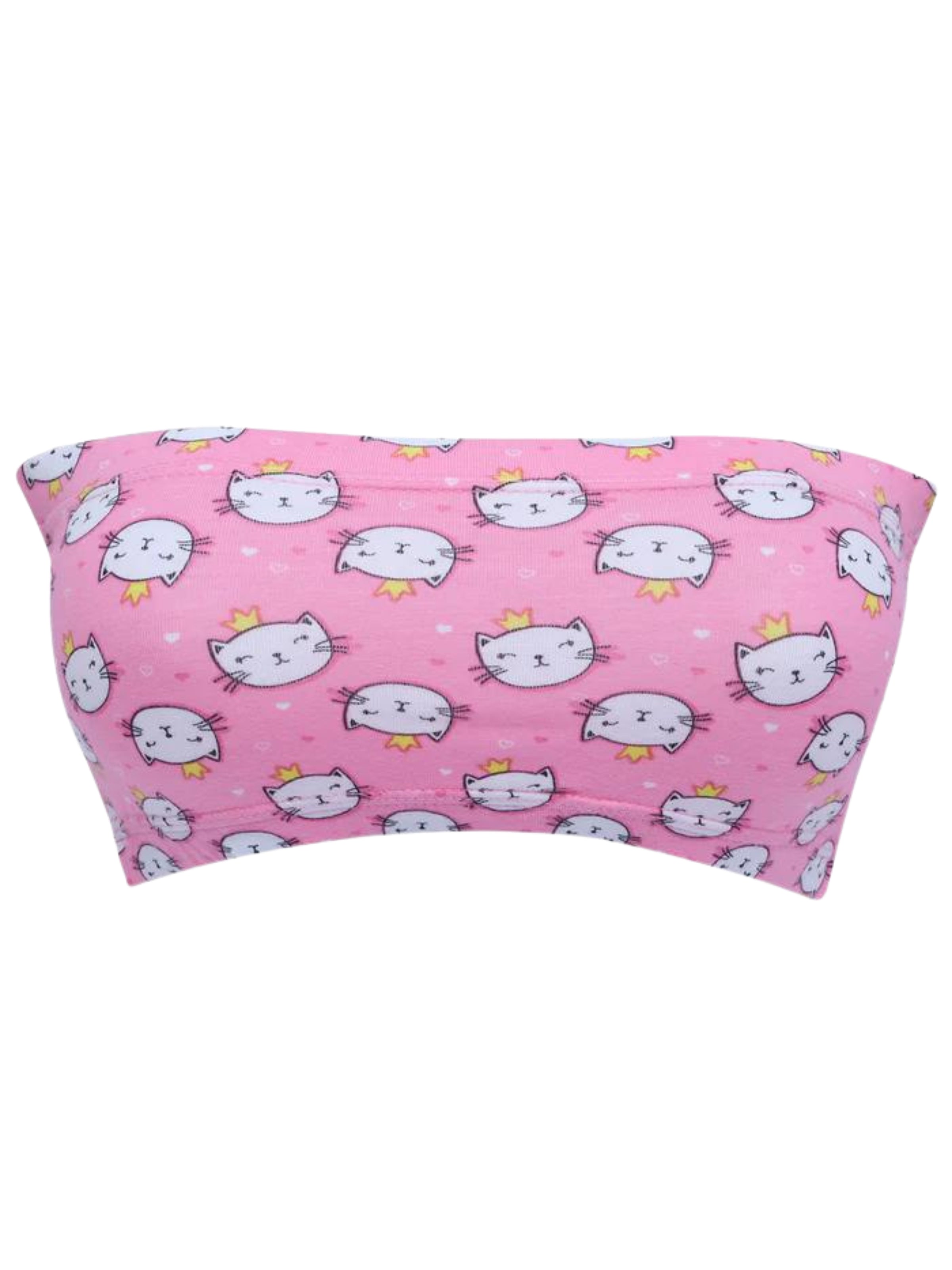 D'chica Essentials Assorted Pink Cat Print Tube Bra with Inner Elastic – Comfort & Fun Combined! colour Pink & Blue,( colour Pink & Blue) Dchica Fashion Lifestyle
