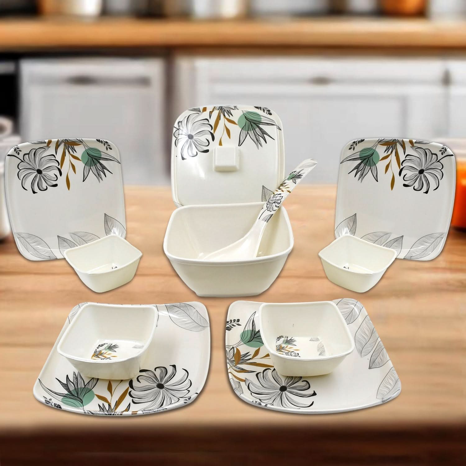 Divine Lunch Tableware Dinner Set (11 Pcs Set) – HalfPe