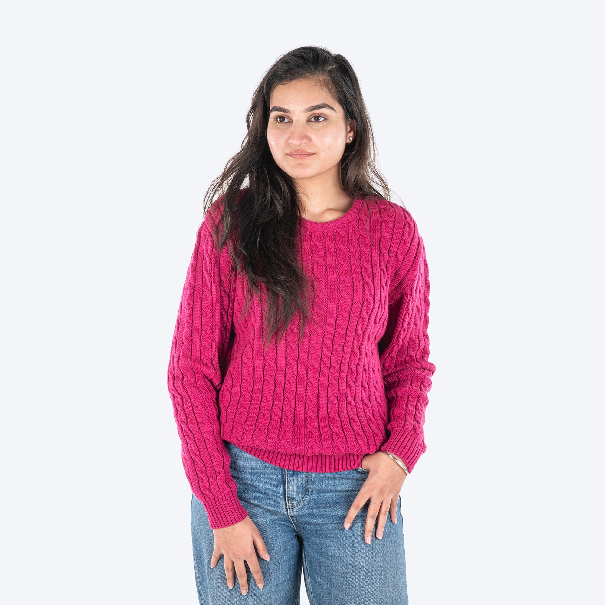 HUFT Twinning Classic Sweater For Hoomans - Orchid Flower Pink - Heads Up For Tails
