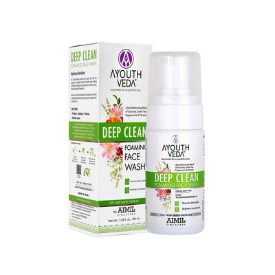 Ayouthveda Deep Clean Foaming Face Wash Pack of 2 (100 ml) Aimil Ayouthveda