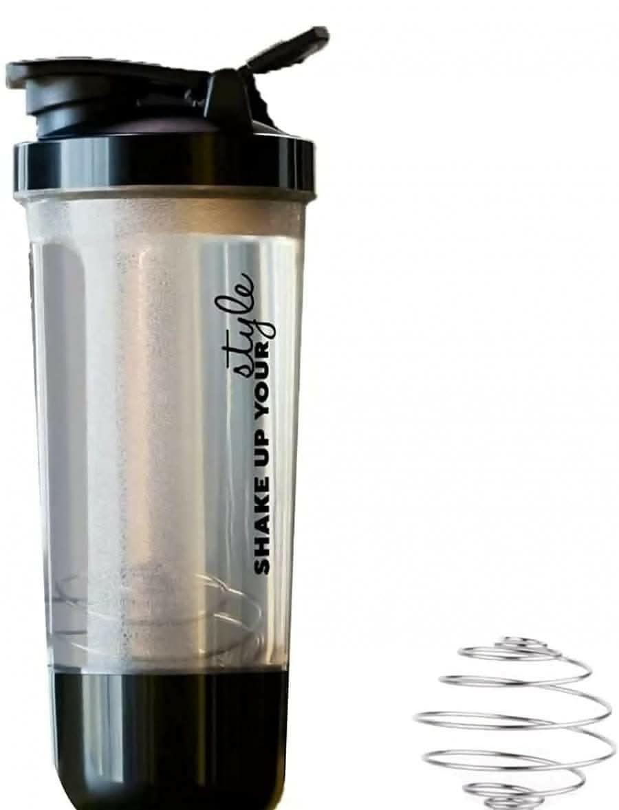 Protein Shaker Bottle for Protein Mix with Storage Compartment (600ml) - HalfPe