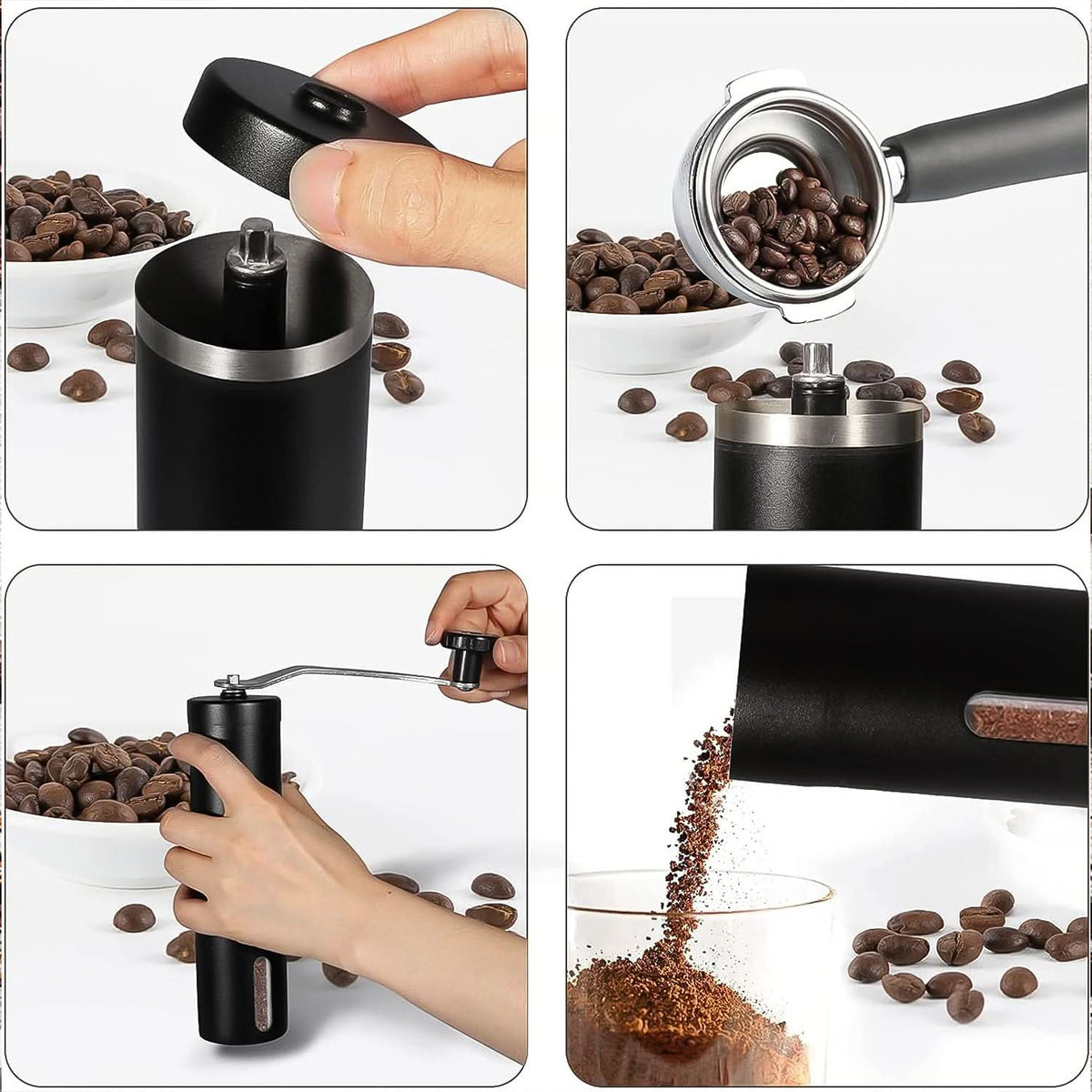 Portable Stainless Steel Manual Coffee Grinder (1 Pc) HP DD