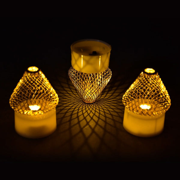 LED Flameless Tea Light Candles Set - 12pcs