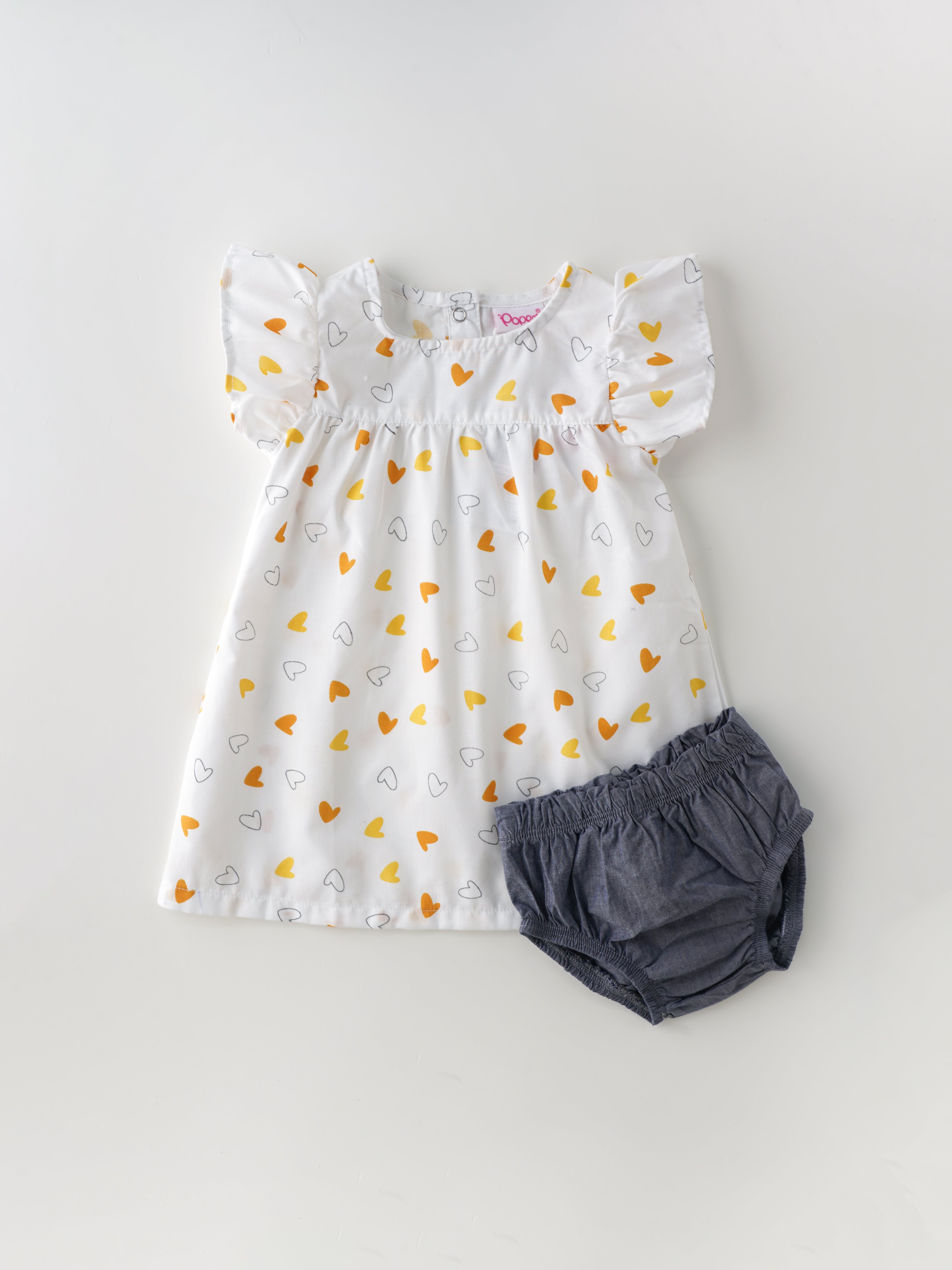 Trendy & Skin-friendly Dress & Bloomer Set for Girls - Image 1