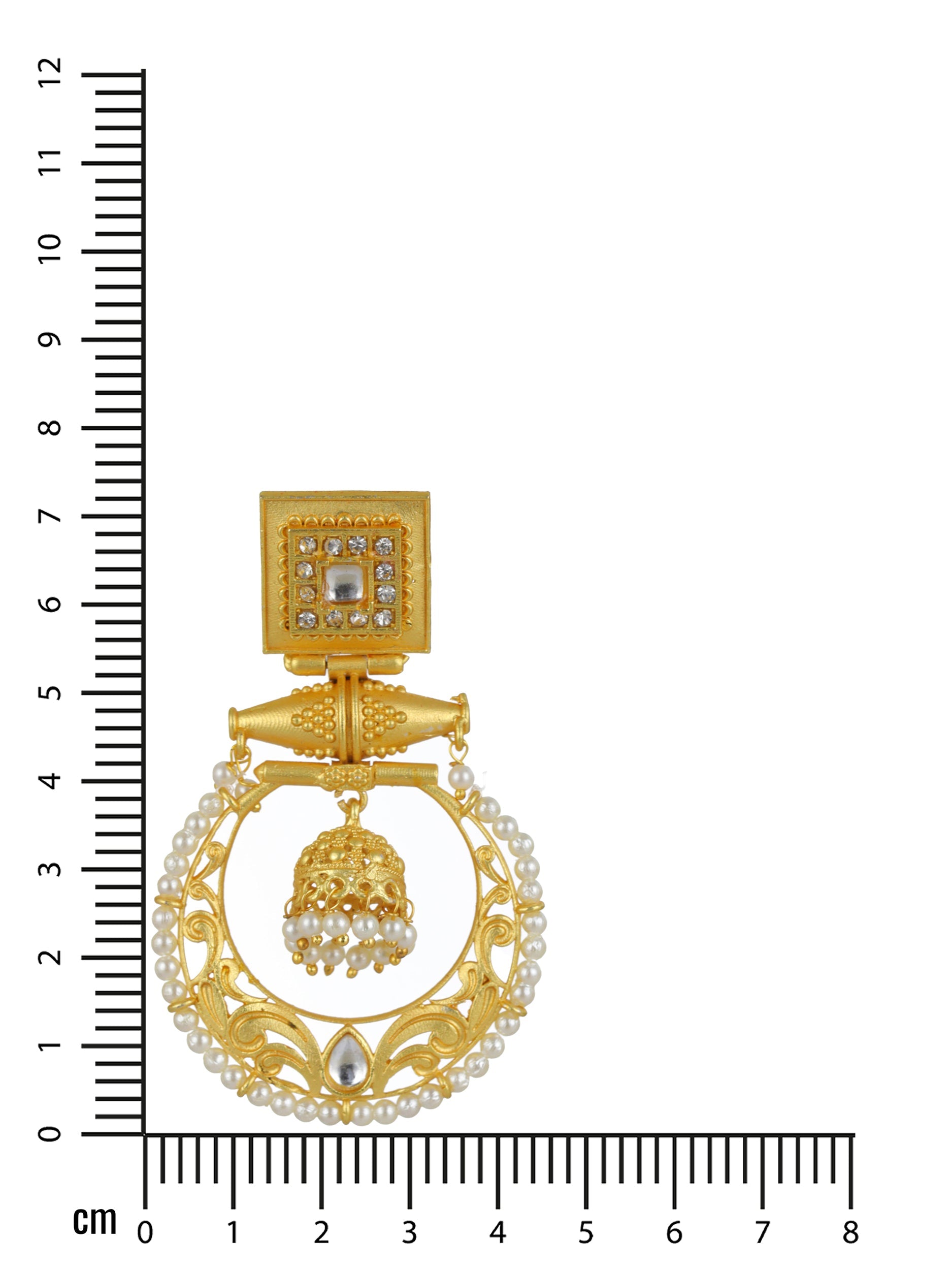 Gold-Toned Contemporary Drop Earrings