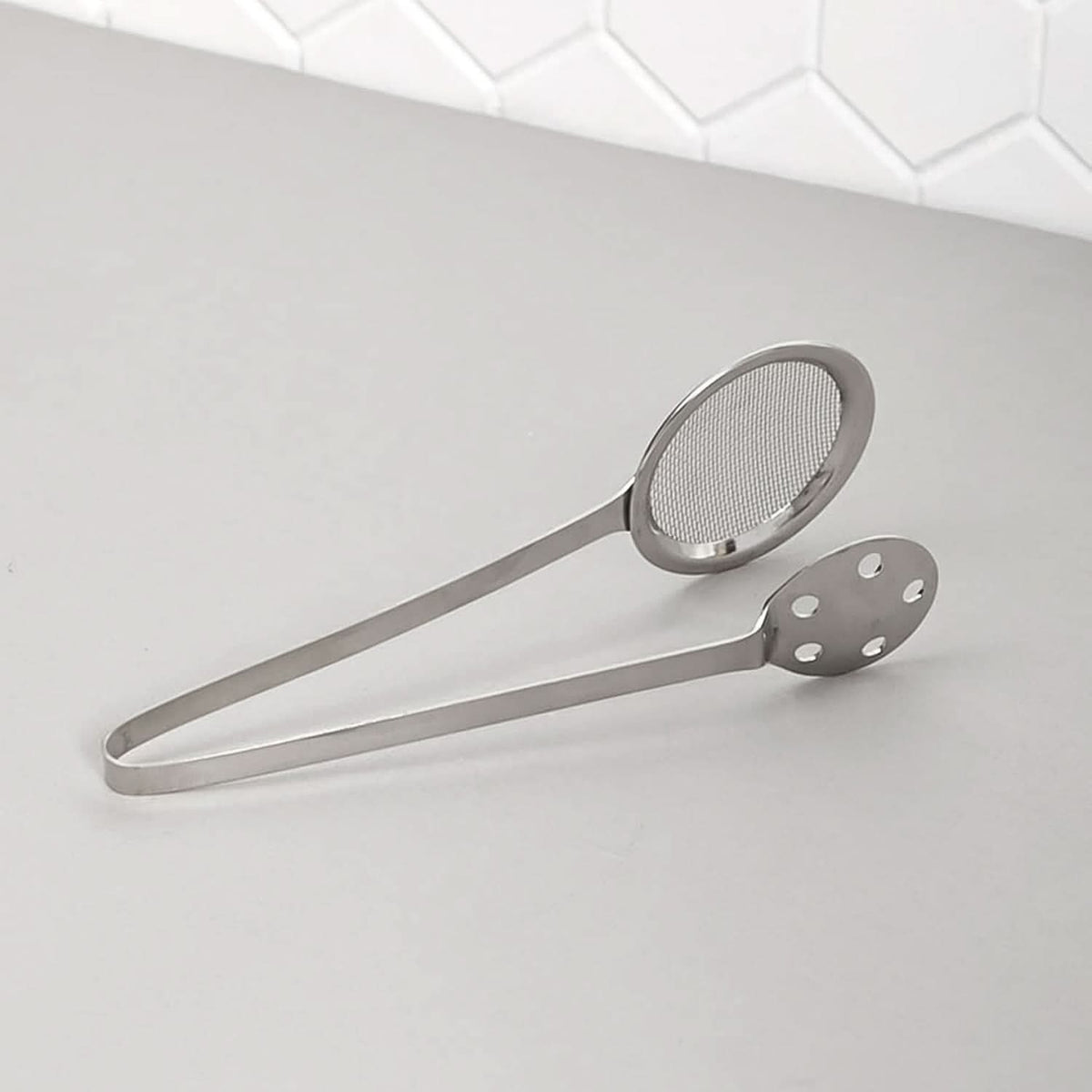 Apex Stainless Steel Skimmer Serving Tong – Durable Kitchen Tool for Safe Food Handling HP DD