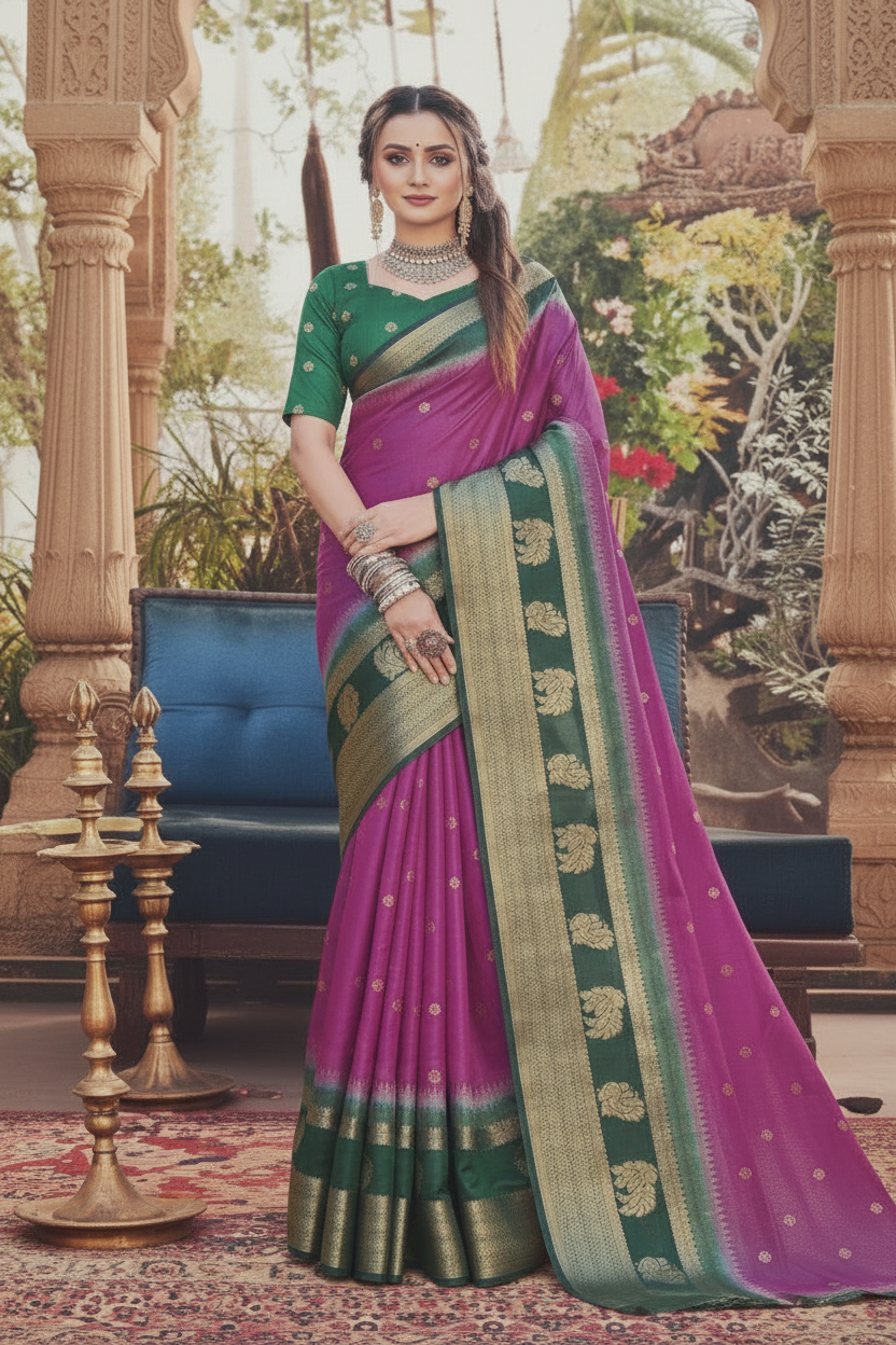 Elegant Cotton Silk Woven Heritage Saree Kalyani silks and sarees