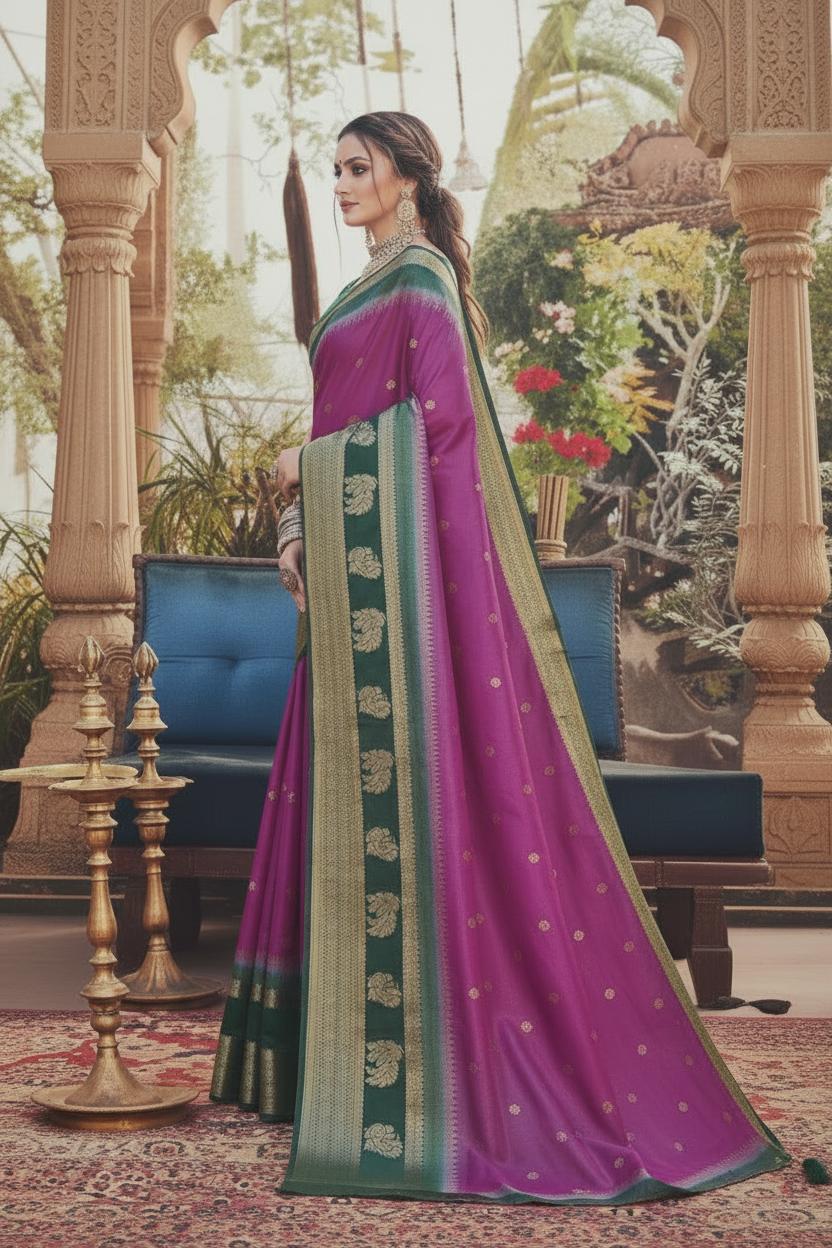 Elegant Cotton Silk Woven Heritage Saree Kalyani silks and sarees