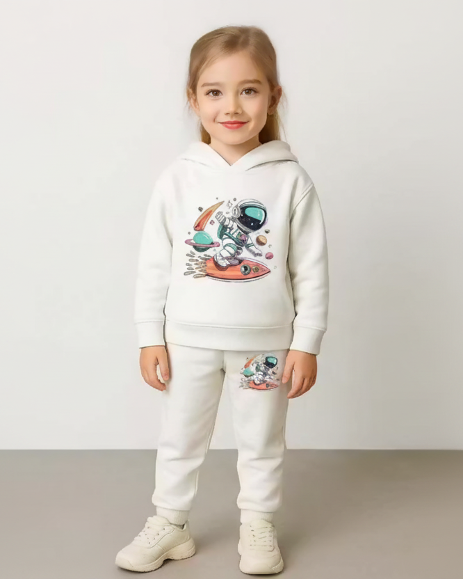 Kids Hooded Top & Bottom Clothing Set Luck Fashion