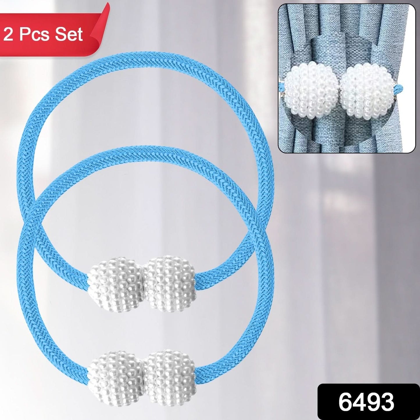 Polyester & Magnet Curtain Set – 2 Pcs Magnetic Window Curtains HP DD