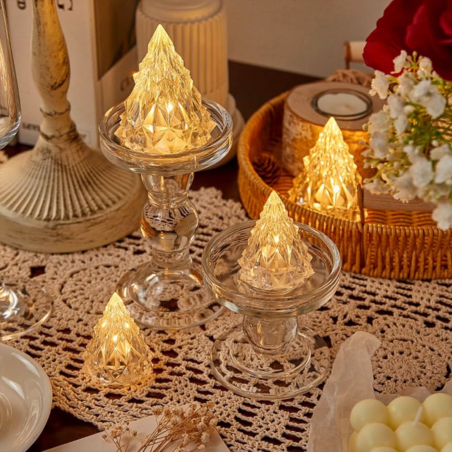 Iceberg Pyramid Candlelight Tea Light (1 Pc)