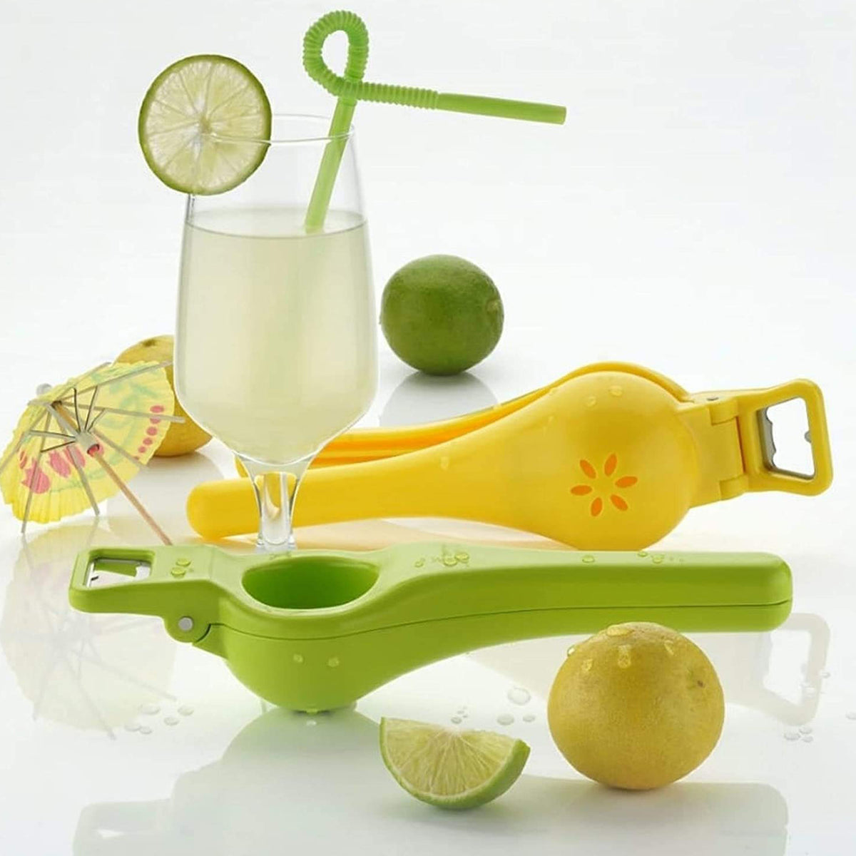 Kitchen 2 In 1 Unbreakable Lemon Squeezer And Bottle Opener (1 Pc)