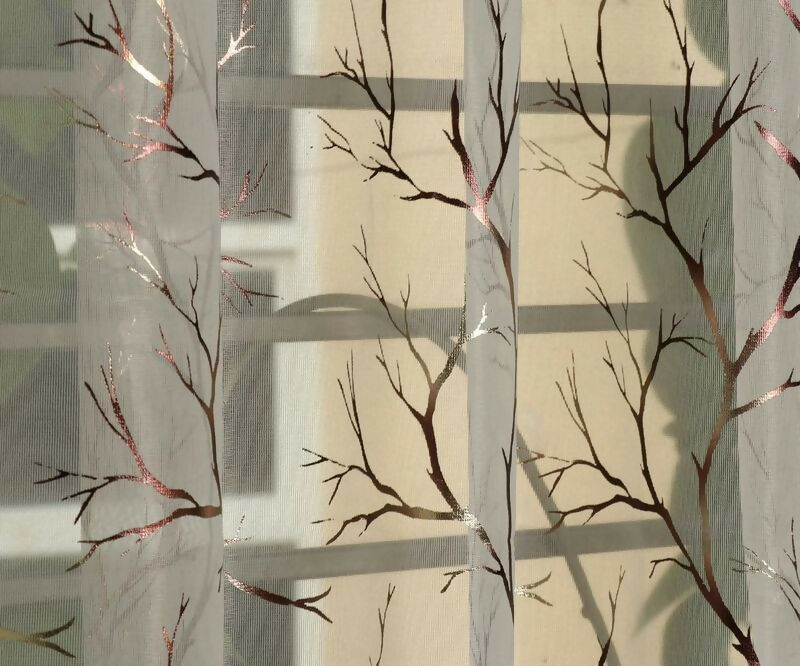 Shree Decor Sheer Transparent Net Curtain – Design 3 (900 Series) | 5FT | Lightweight Decorative for Door, Window & Pooja Room