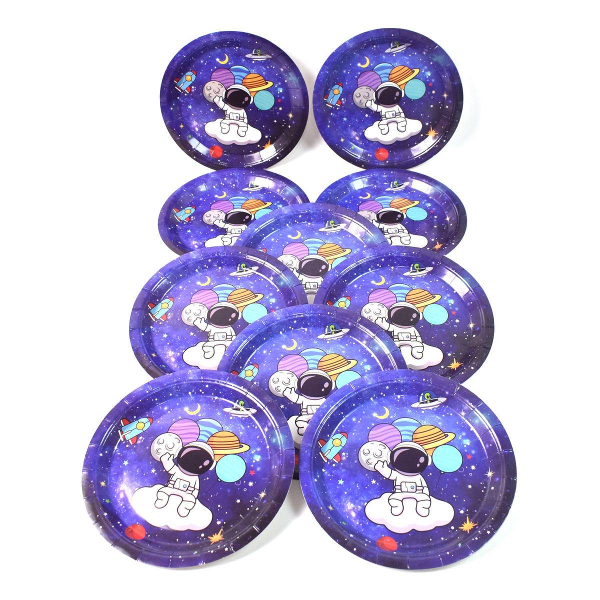 Round Plates Disposable Paper Plates Happy Birthday Gift (10 Pcs Set Mix Design) HP DD