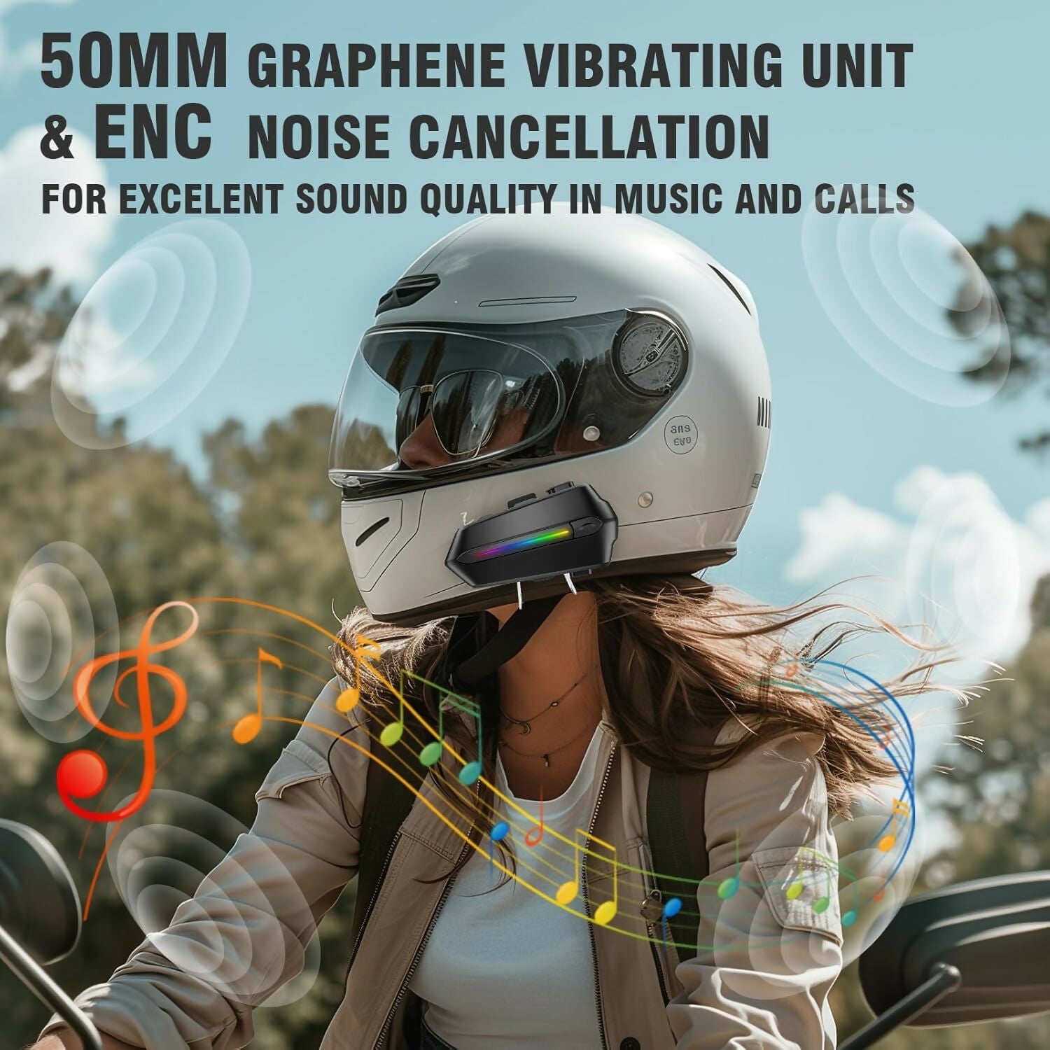 EDYELL C5S Bluetooth Helmet Headset – 50MM Speakers, 800mAh Battery, IP67 Waterproof Motorcycle Intercom JPS PRODUCTS (ACHSA)