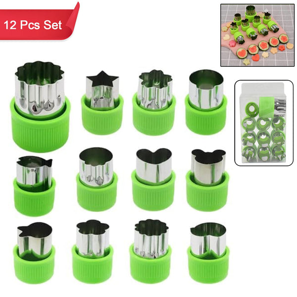 Stainless Steel Cookie Cutter Shapes Set Baking Cooking Food Decoration (12 Pcs Set) HP DD