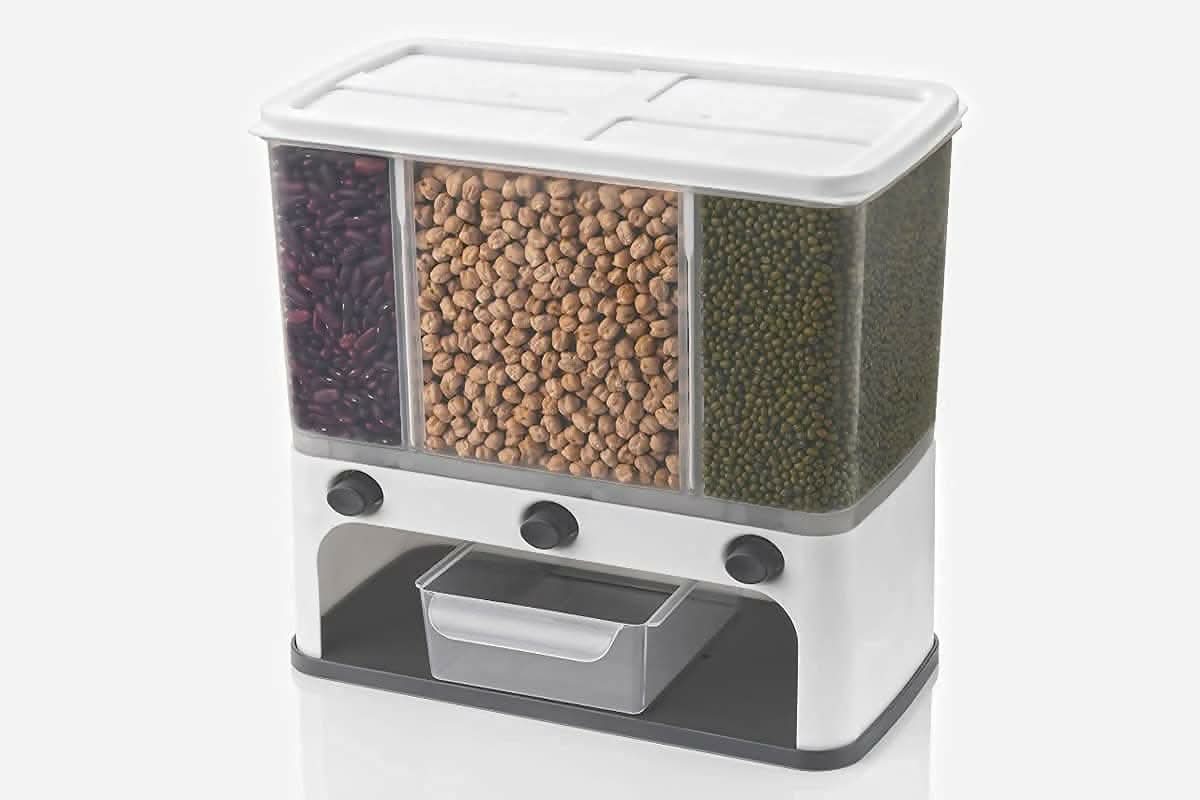 3 Grid Wall Mounted Dry Food Dispenser Hayagreeva Enterprises