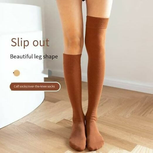 Cozy Woolen Thigh High Socks for Women Knitted Thermal Winter Knee-High Stockings Warm Long Leg Warmers & Boot Socks for Girls
