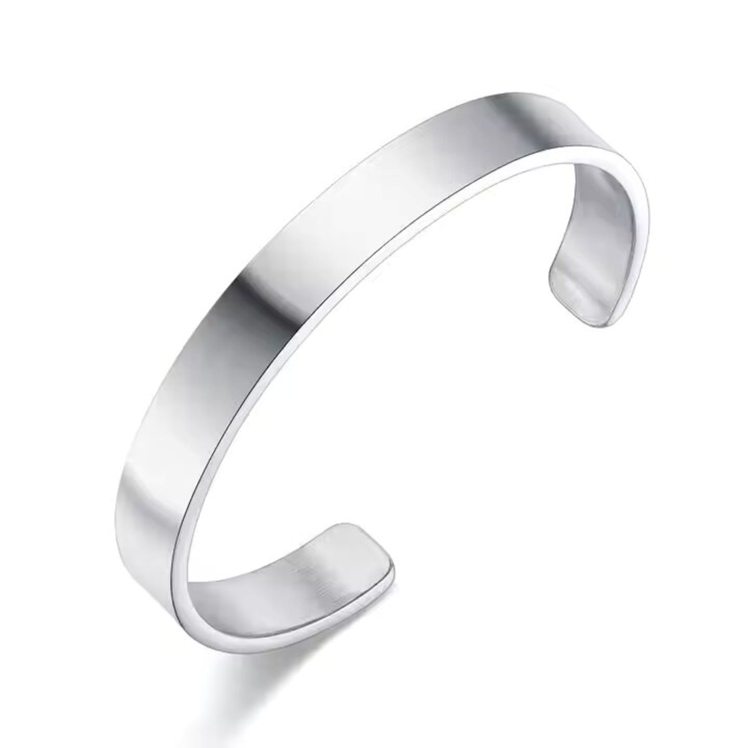 Jazz and Sizzle Men Silver-Plated Matt Finished Cuff Bracelet