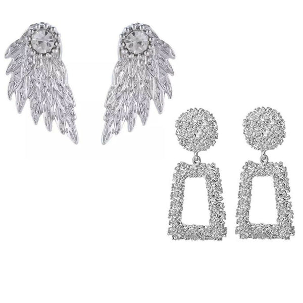 Heavenly Extravaganza Earrings Combo Set of 2 Stylish Lightweight Jewelry for Women pinapes