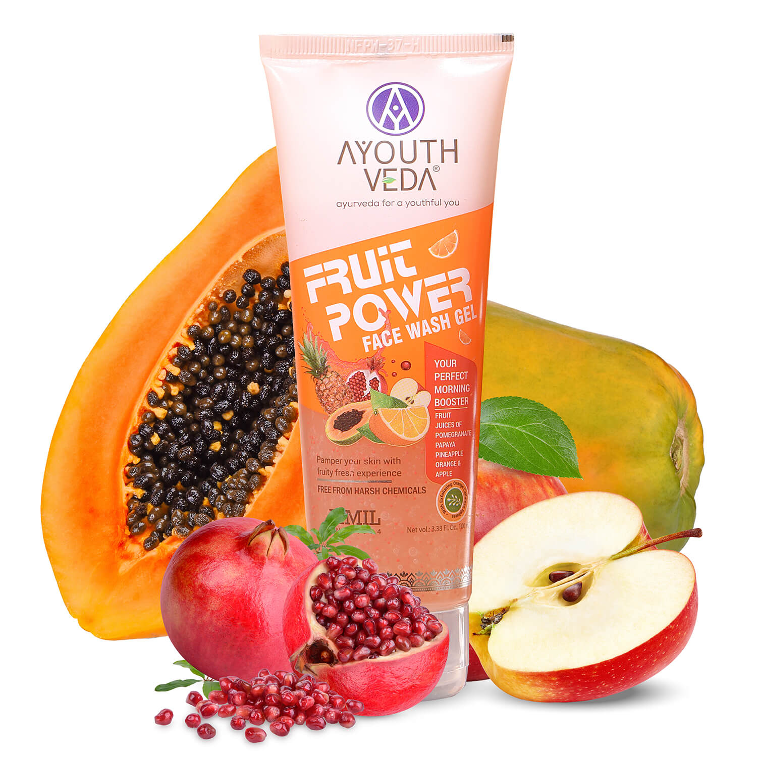 Ayouthveda Fruit Face wash Gel Pack Of 2 (100 ml) Aimil Ayouthveda
