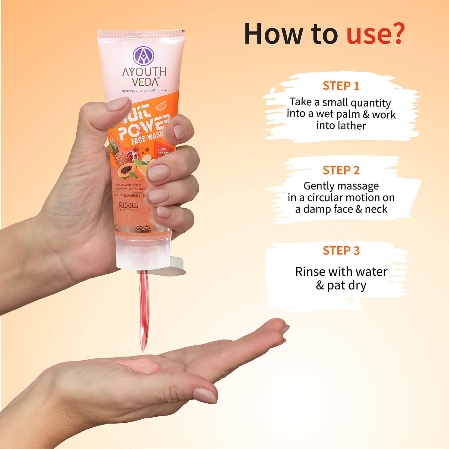Ayouthveda Fruit Face wash Gel Pack Of 2 (100 ml) Aimil Ayouthveda