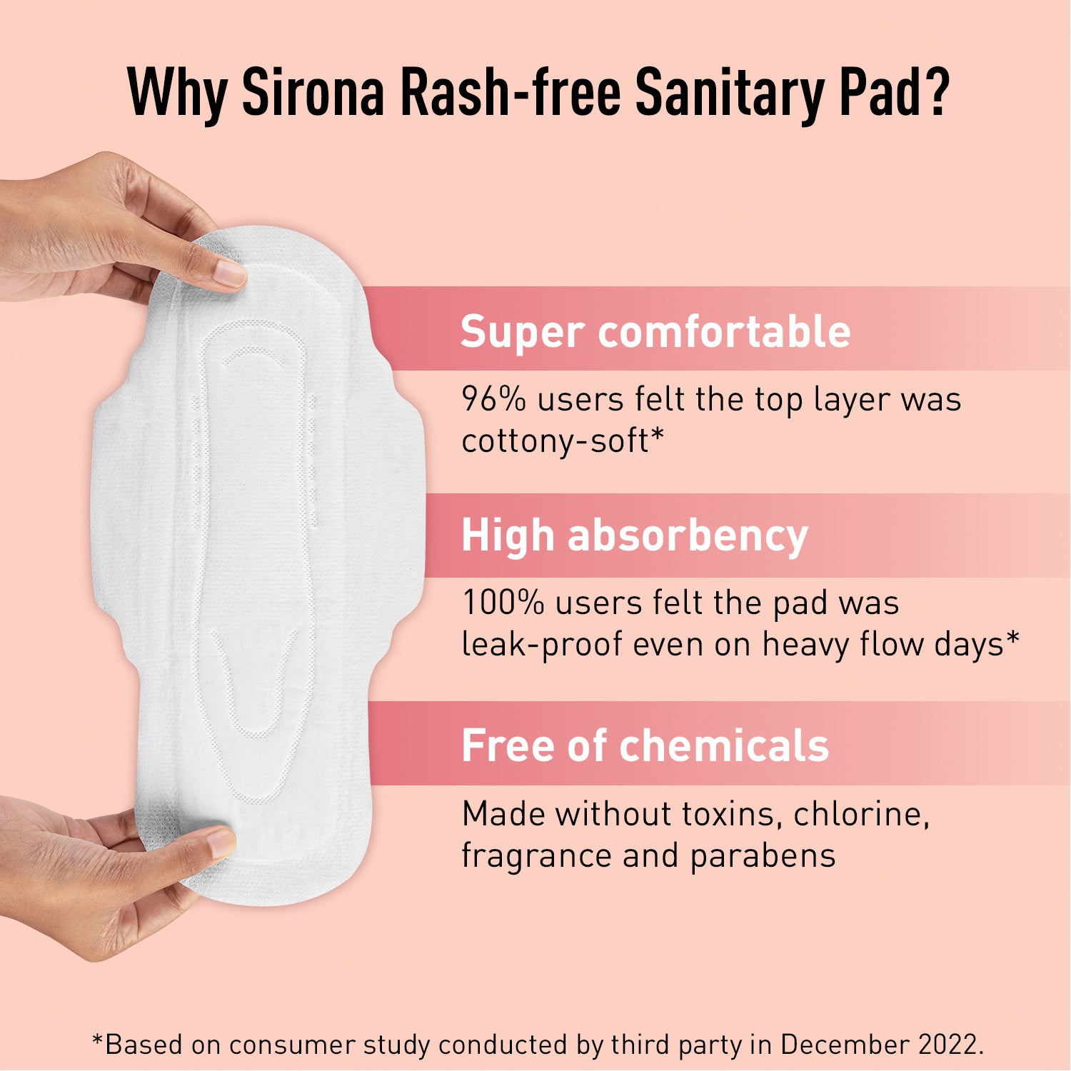 Sirona Cottony Soft Rash Free Sanitary Pads for Women - Pack of 10 (XL+ Size) | Ultra Soft & Breathable Top Layer | Highly Absorbent Core with Wide Coverage for Leakage Protection