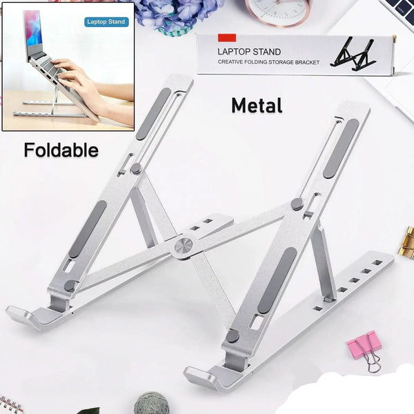 Adjustable Metal Laptop Stand – Portable Riser for Desk, Tablet & Phone HP DD