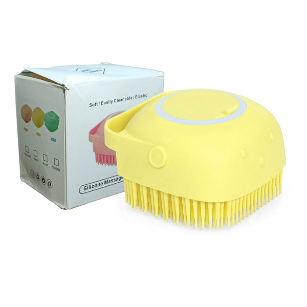Silicone Massage Bath Body Brush With Shampoo Dispenser HP DD