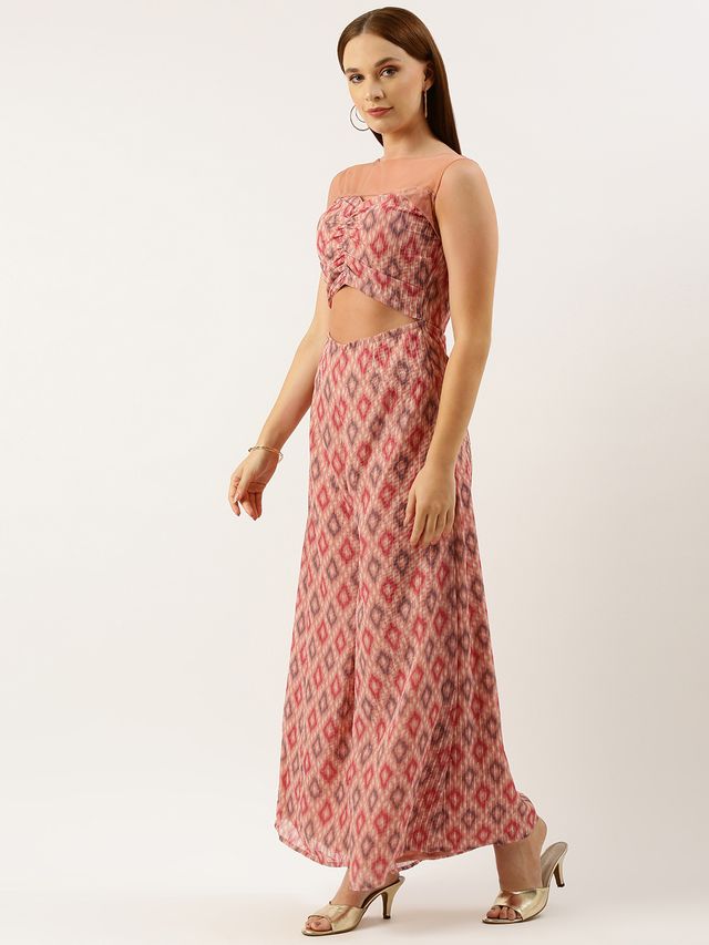 Bollywood Vogue Ready To Wear Multicolored Georgette Digital Printed Jumpsuit