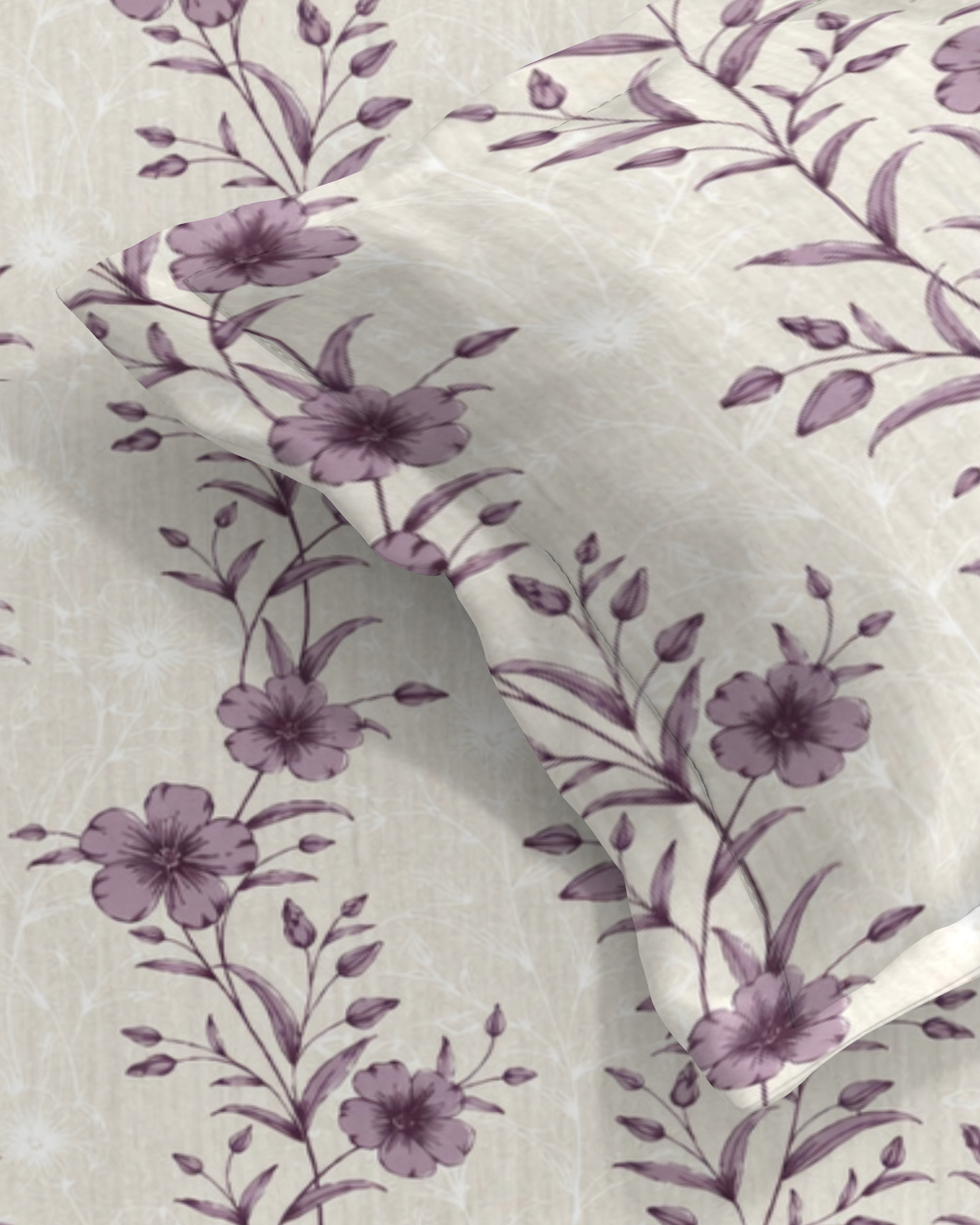 Petal 100% Pure Cotton Collection Percale Super King Bedsheet With 2 Pillow Covers