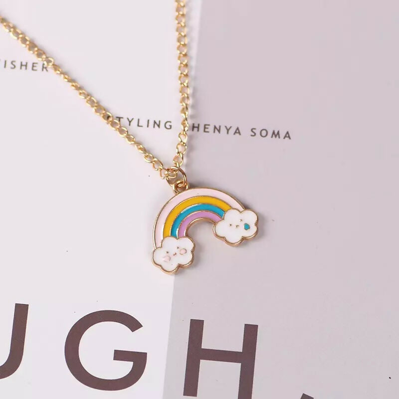 Rainbow Pendant & Infinity Necklace Set (2 Pieces)