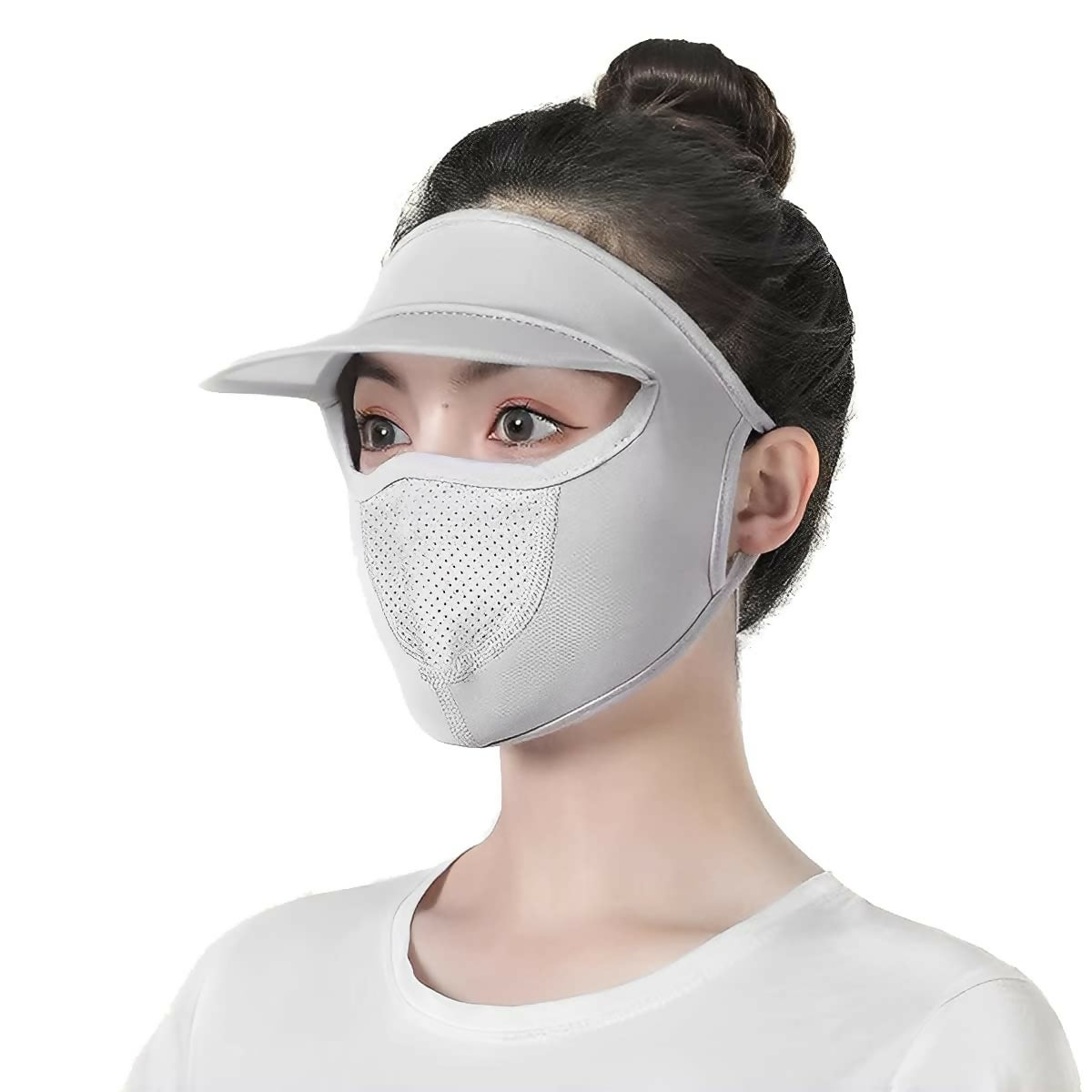 Face Shield Sun Visor Hat Cap Uv Protection Alexvyan Grey Women