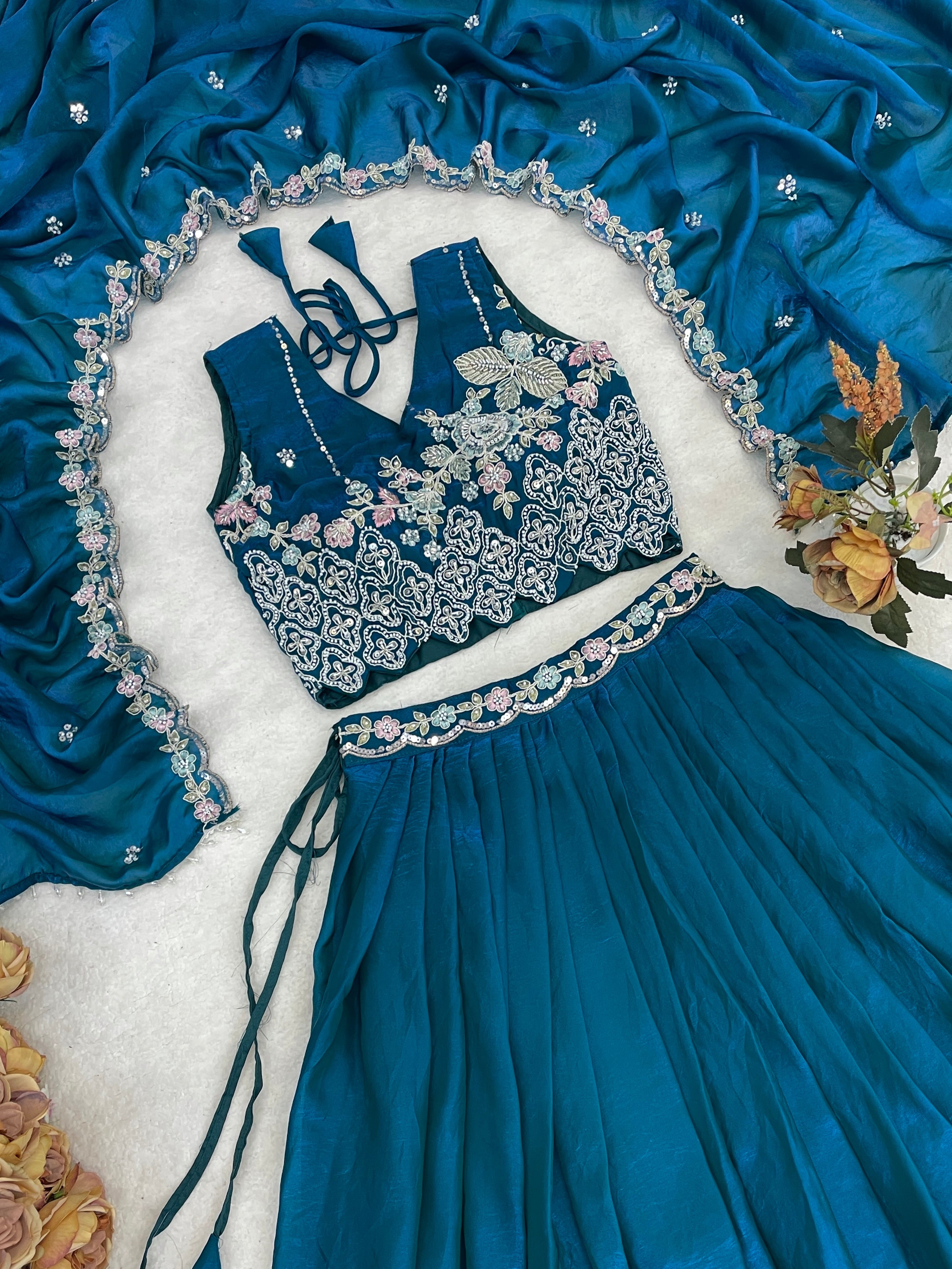 Fendy Silk Beads Work Lehenga Choli Set