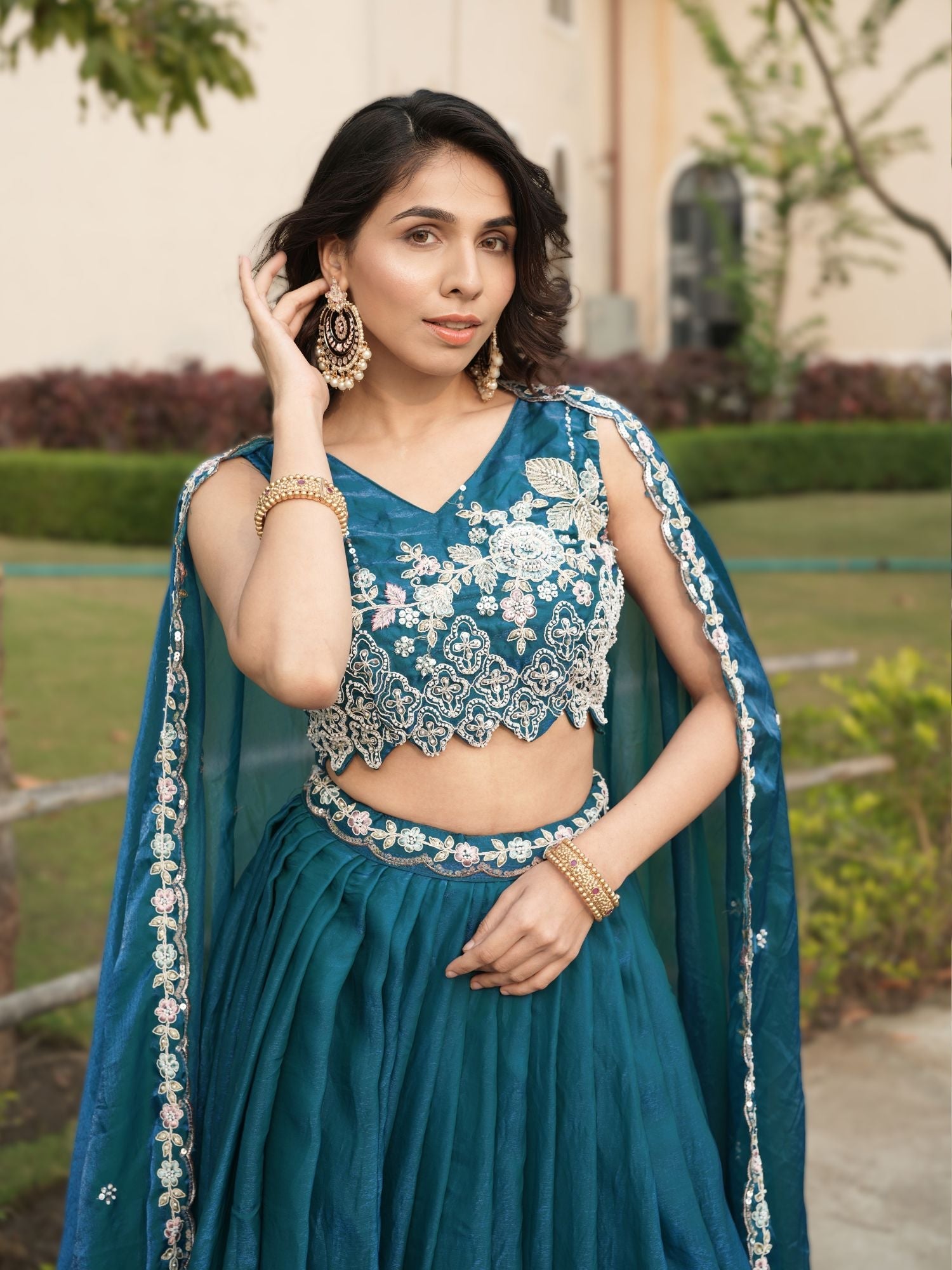 Fendy Silk Beads Work Lehenga Choli Set