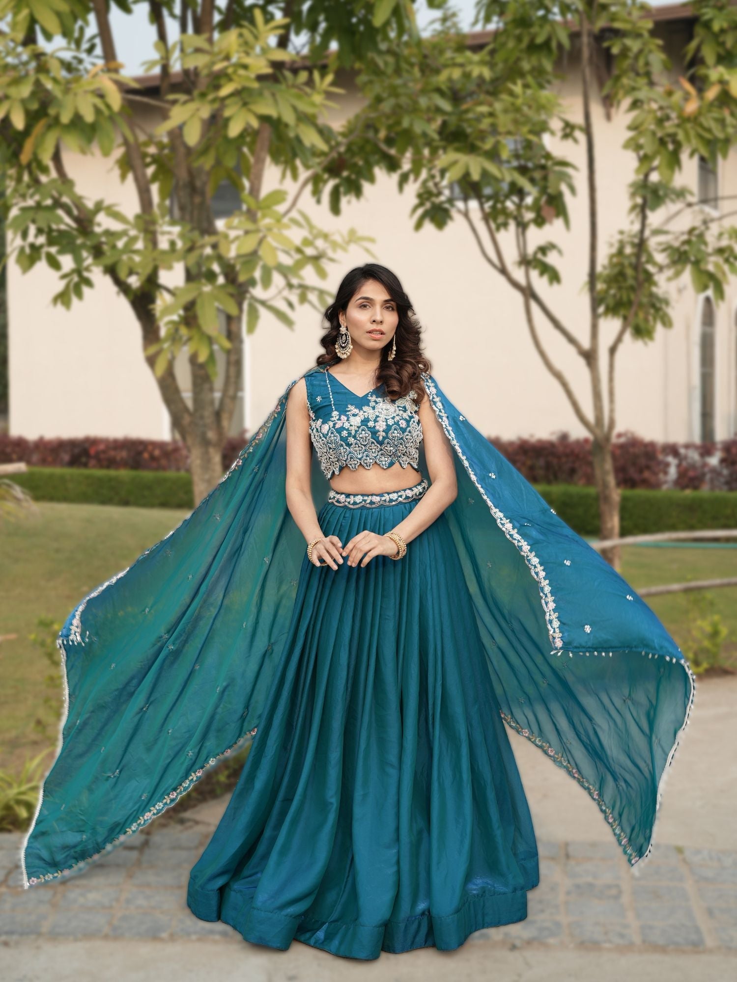 Fendy Silk Beads Work Lehenga Choli Set