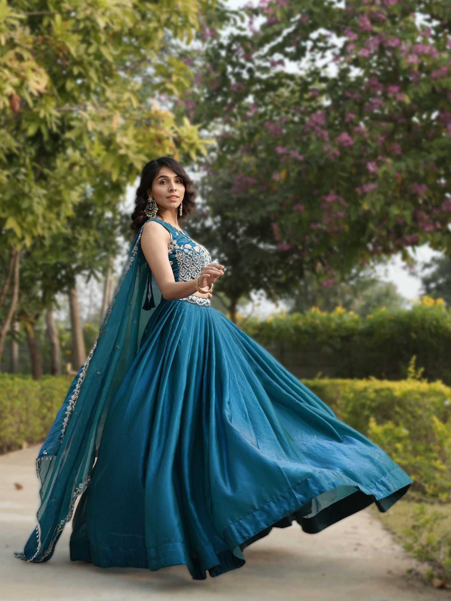 Fendy Silk Beads Work Lehenga Choli Set