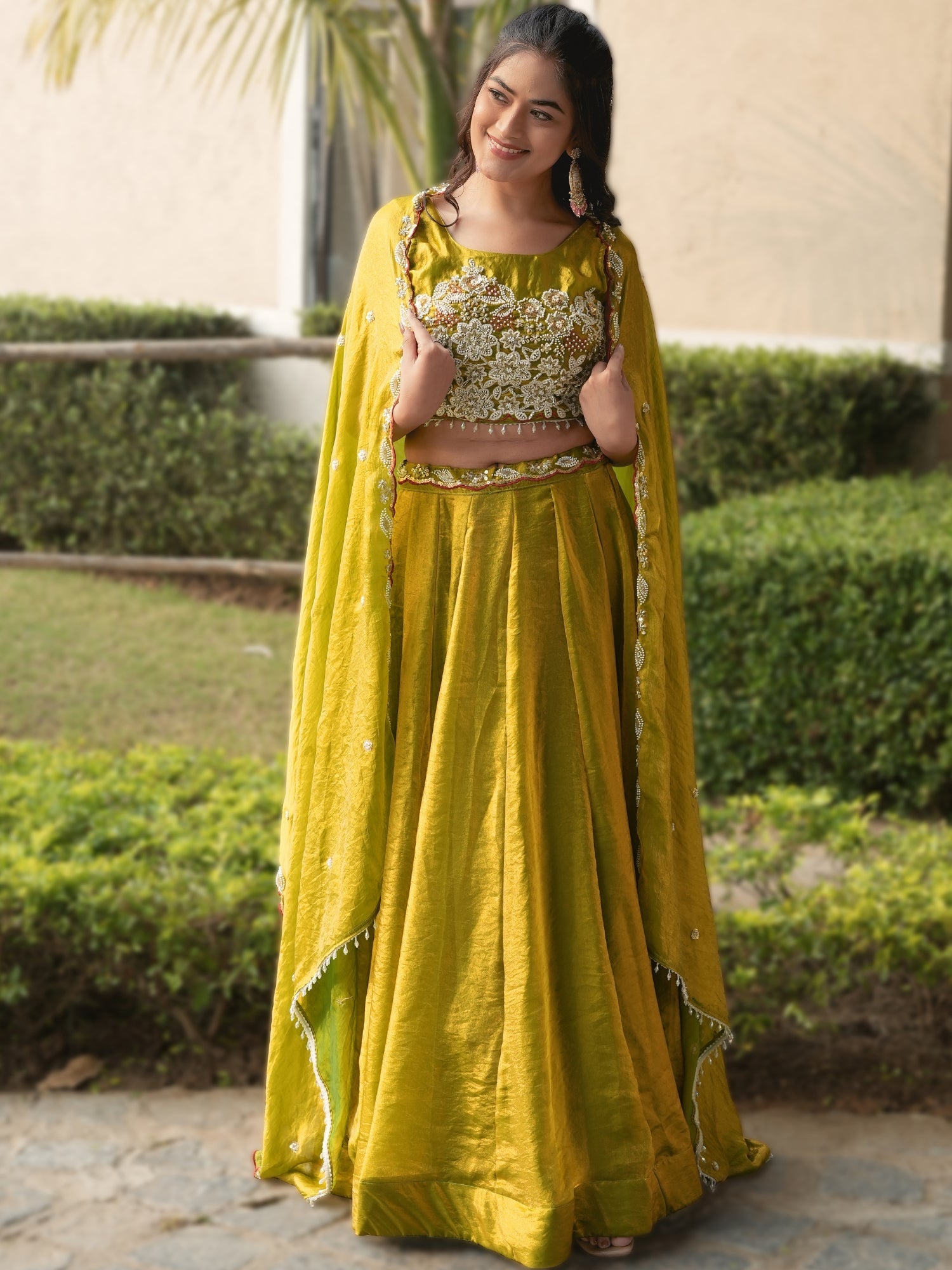 Fendy Silk Beads Work Lehenga Choli Set