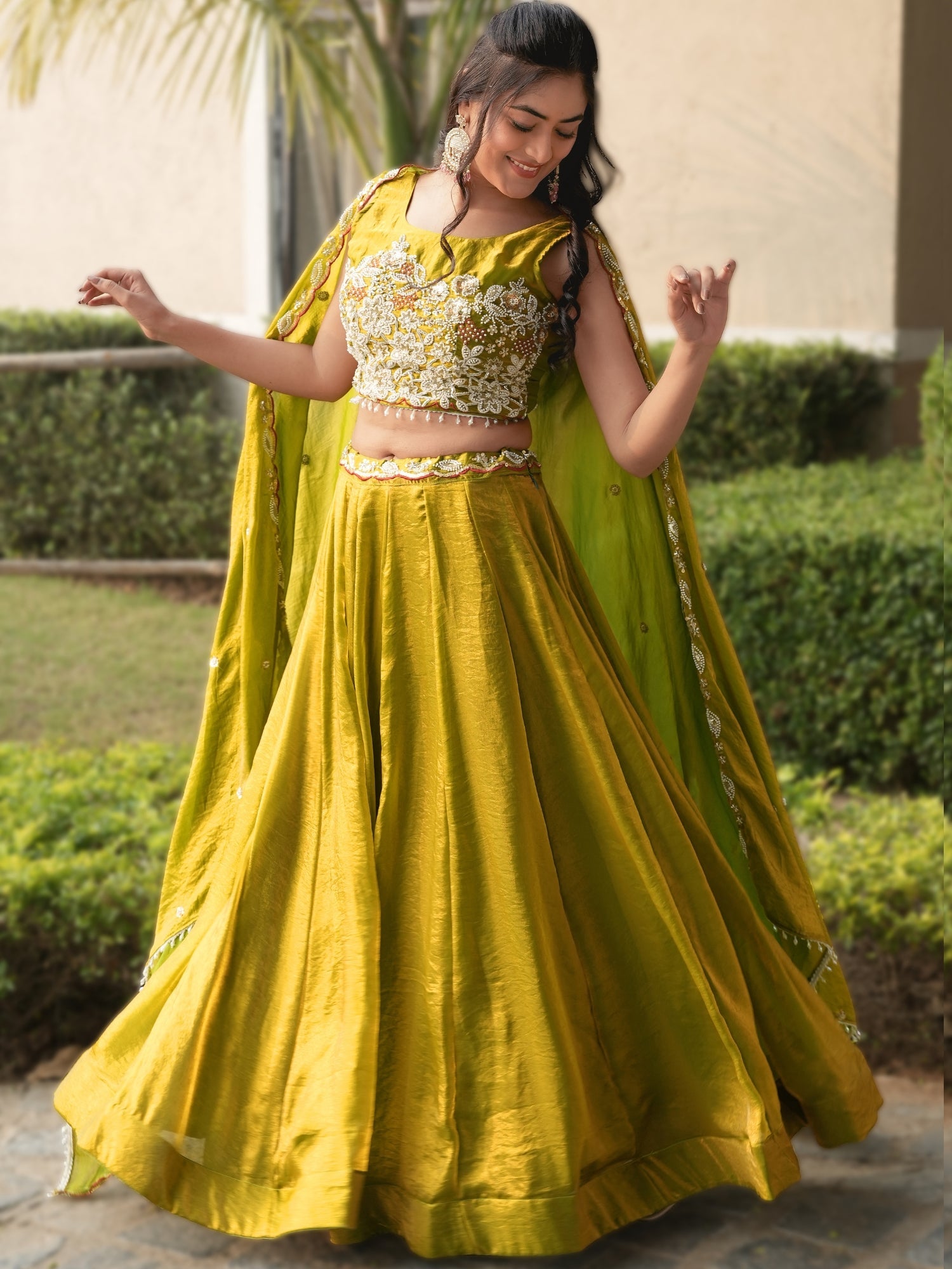 Fendy Silk Beads Work Lehenga Choli Set