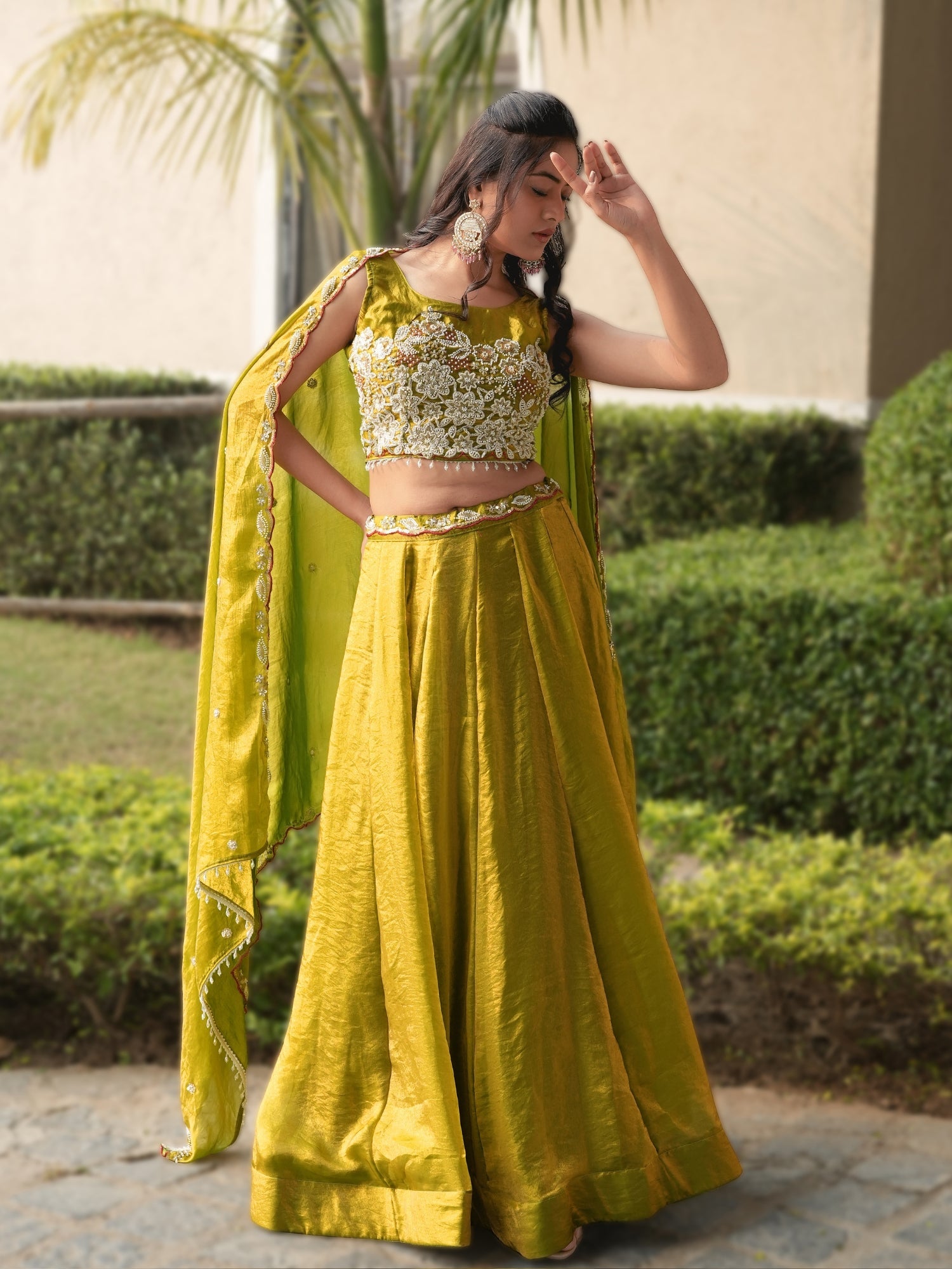 Fendy Silk Beads Work Lehenga Choli Set