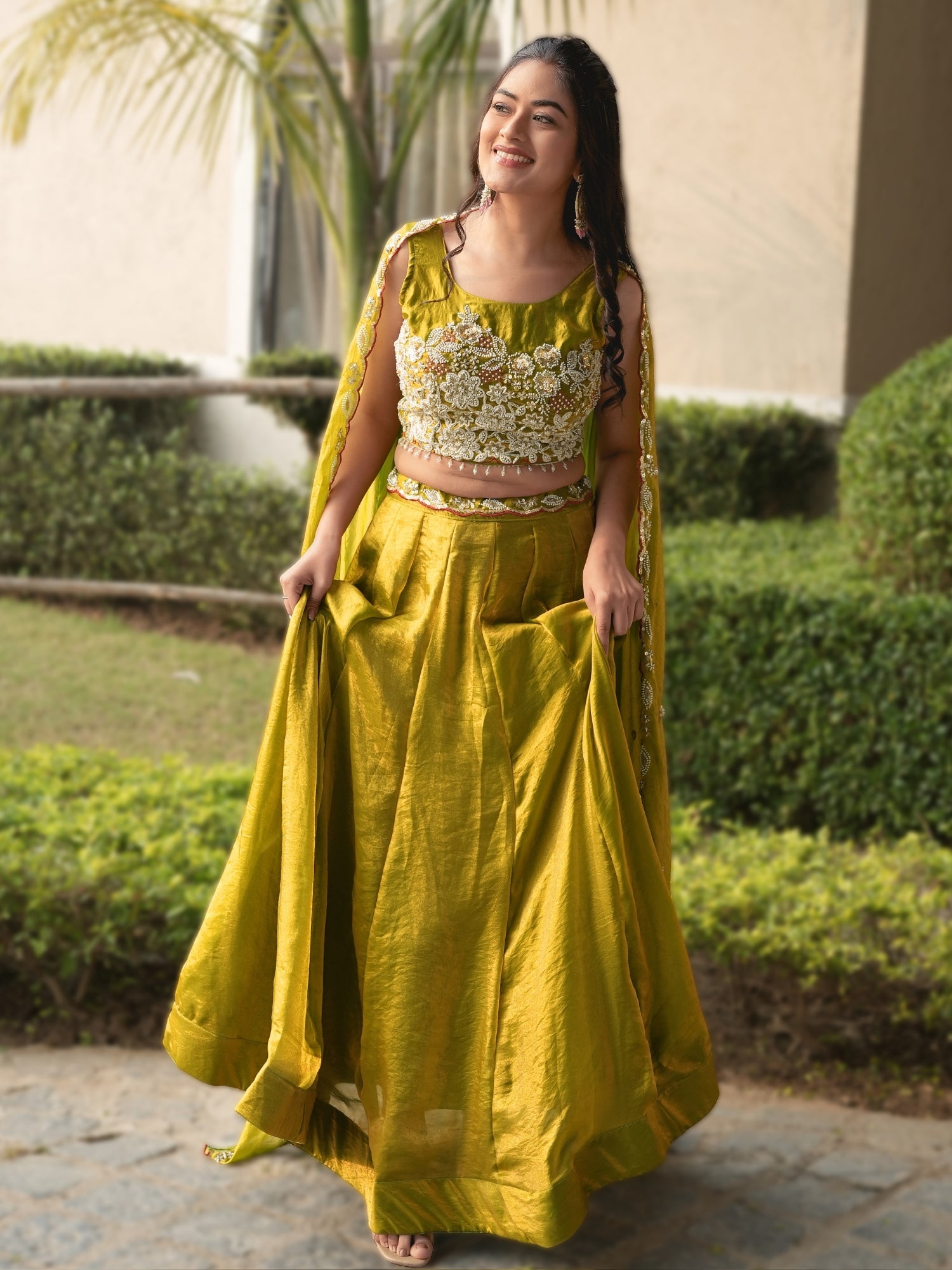 Fendy Silk Beads Work Lehenga Choli Set
